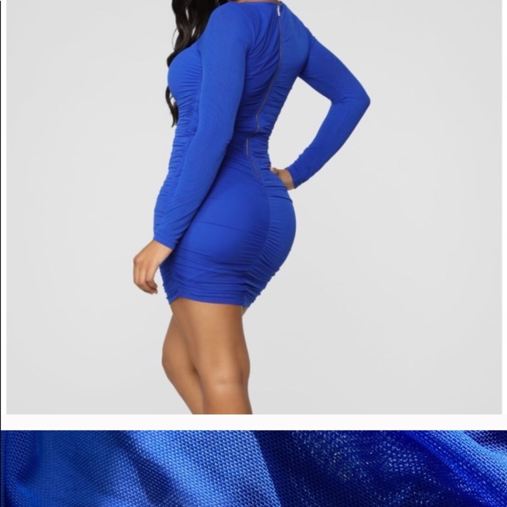 Ultra blue ruched dress
